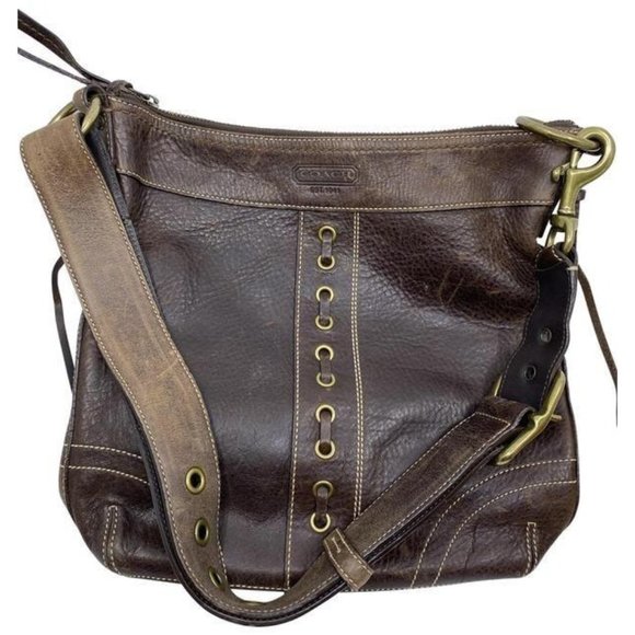 Coach Handbags - coach brown leather cross body bag
